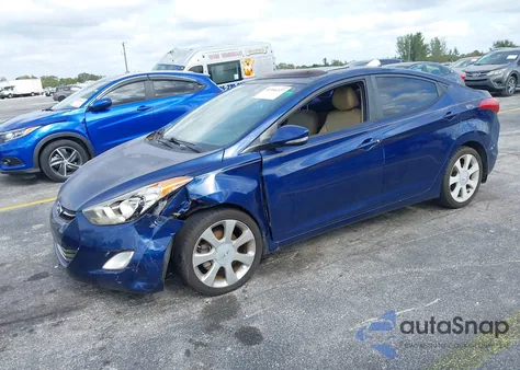 2013 Hyundai Elantra Gls из США, поврежденный, VIN KMHDH4AE8DU714741